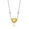 Gica Gema Blue High Carbon Diamond Necklaces 925 Sterling Silver 10*12mm Heart Pendant Unique Design Romantic Fine Jewelry Wedding Party Gifts