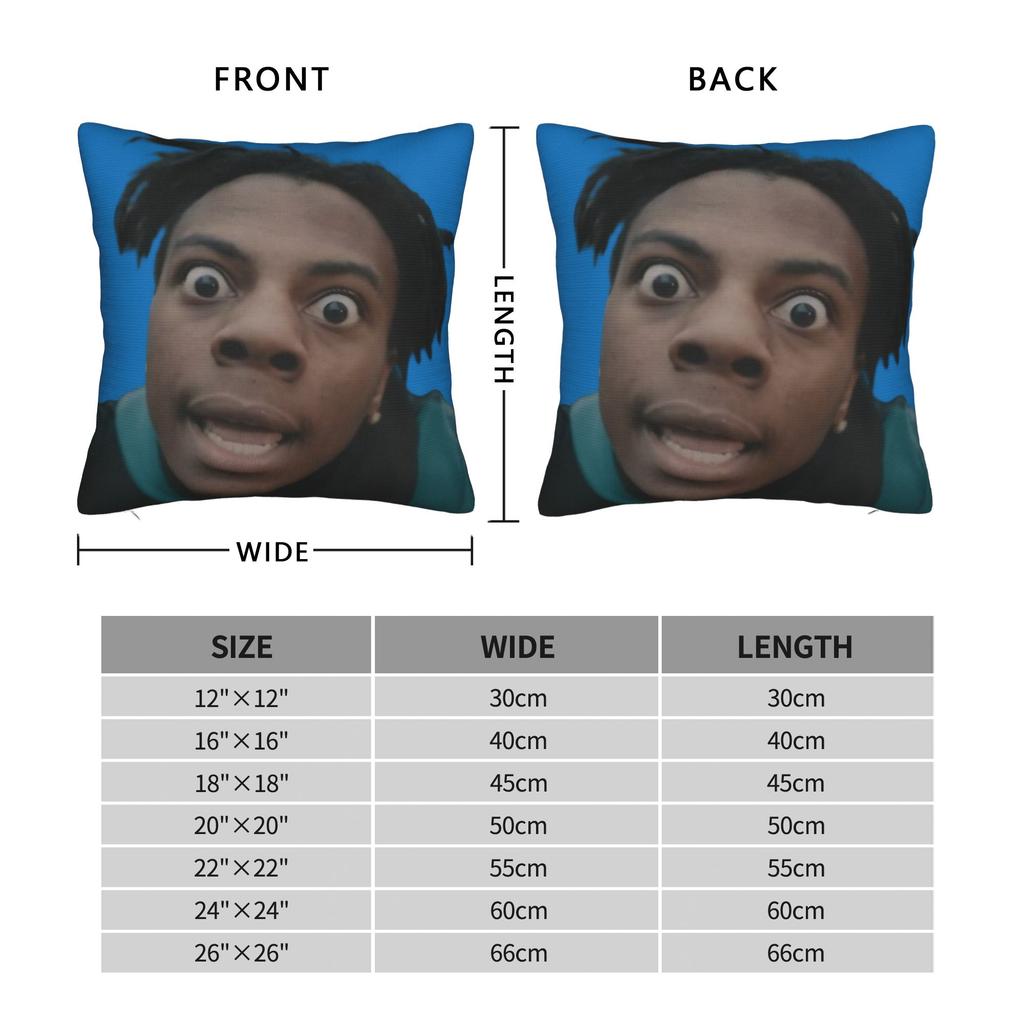 Ishowspeed Funny Meme Square Pillowcases Polyester Sofa Cushion Cover Creative Decor Throw Pillow Case 40*40