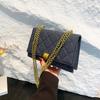 Fashionable Denim Women's Crossbody Bag Vintage Blue Quilted Chain Shoulder Bag