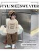 Korean Style Kids' Round Neck Sweater – 2025 Autumn/Winter Knit Pullover for Boys