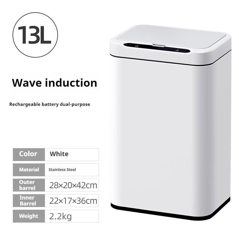 Stainless Steel Kitchen Trash Bin Automatic Sensor Smart Trash Cans Toilet Smart Garbage Bucket Waste Bins Dustbin 9/13L