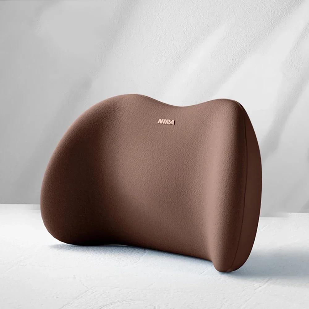 Car Headrest Lumbar Support Memory Foam Vertebral Lumbar Support Car Neck Pillow Back Cushion Office Car Interior Accessories