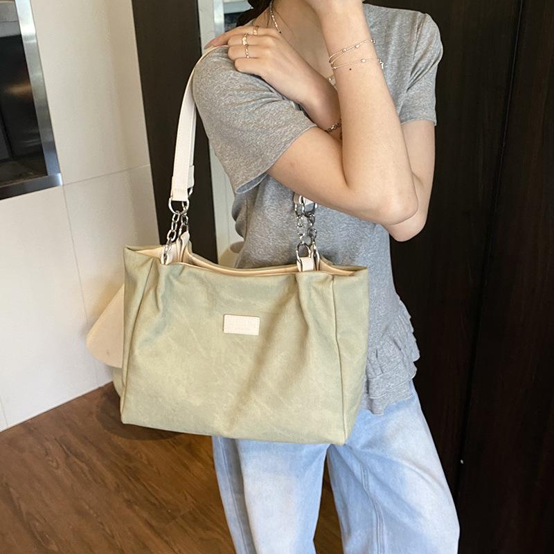 Simple and versatile bag women's 2025 summer new niche handbag large-capacity tote bag