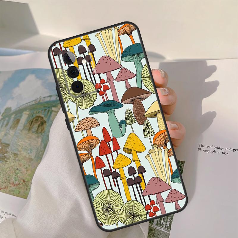 Mushroom Pattern Case For Samsung Galaxy A54 A34 A14 A06 A16 A26 A36 A56 A12 A32 A52 A13 A33 A53 A15 A35 A55