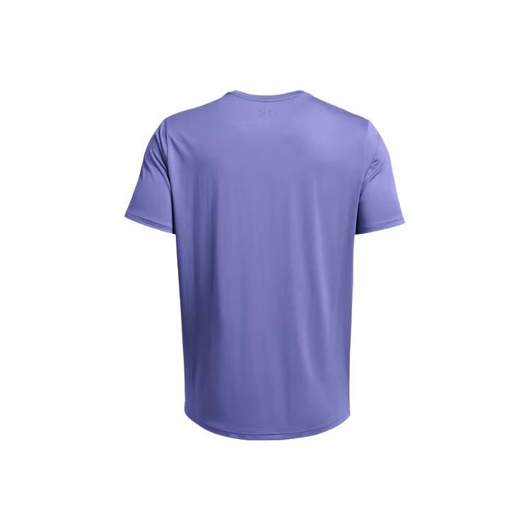 Under Armour Dopamine Letter Logo Print Casual Crew Neck Short Sleeve T-Shirt Men T-Shirts Purple 1383973-561