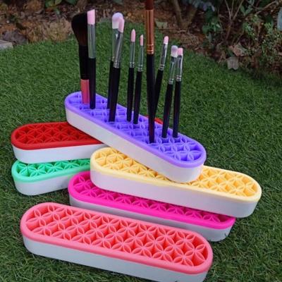 Makeup Brush Storage Holder Multi-Functional Storage Case Cosmetic Brush Stand Rack Cosmetic Organizer
