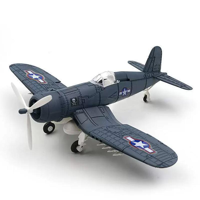 20cm 4D Boy Diy Toys Fighter Assemble Blocks Building Model Airplane Military Model Arms Germany BF109 UK Hurricane Fighter Gift