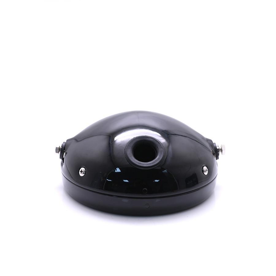 Headlight Housing  7" Black Aluminum Motorcycle Headlight Cover Housing  Mount Brackets Fork Ear  Headlamp Holder Kit  Universal