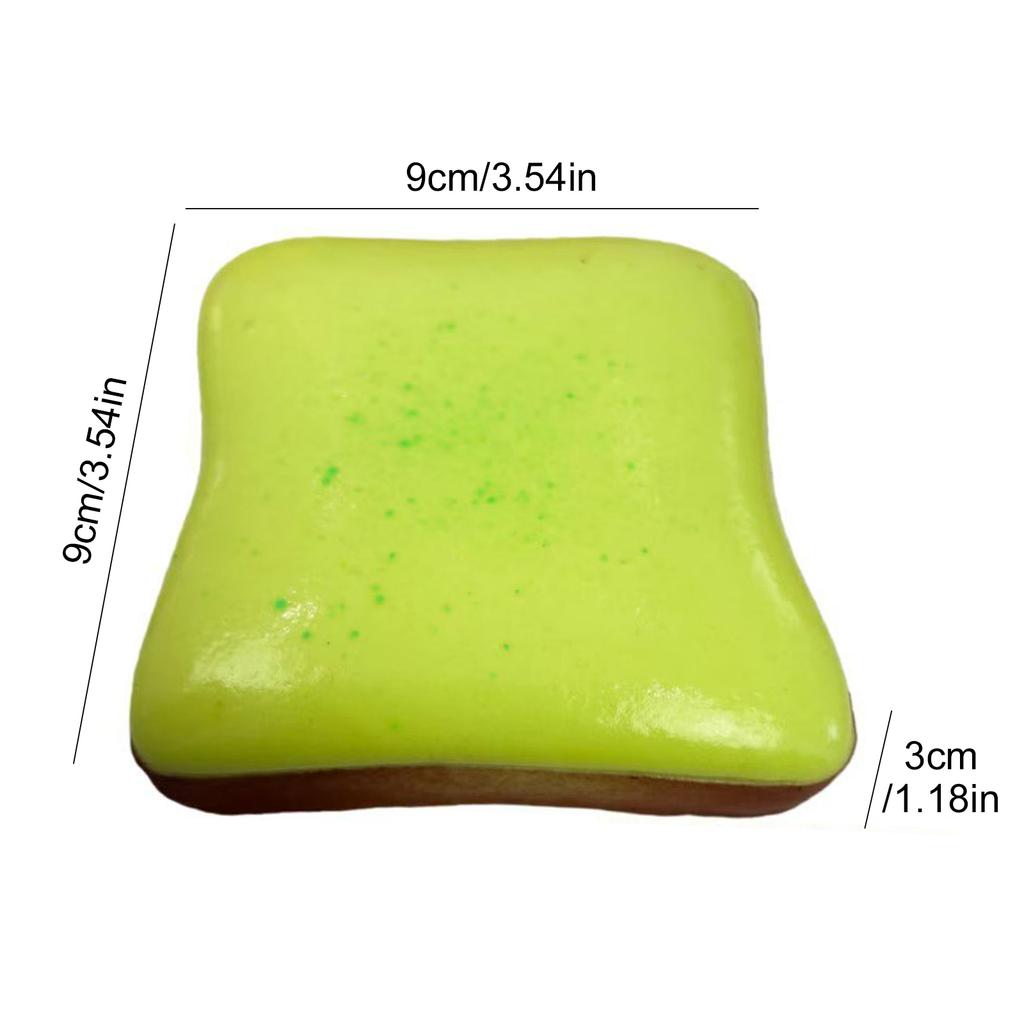 Bread Shape Squishes Soft Slow Rising Toy Realistic Toast-Shaped Squeeze Toy Fun Kawaii Desk Accessory for Adults & Teens