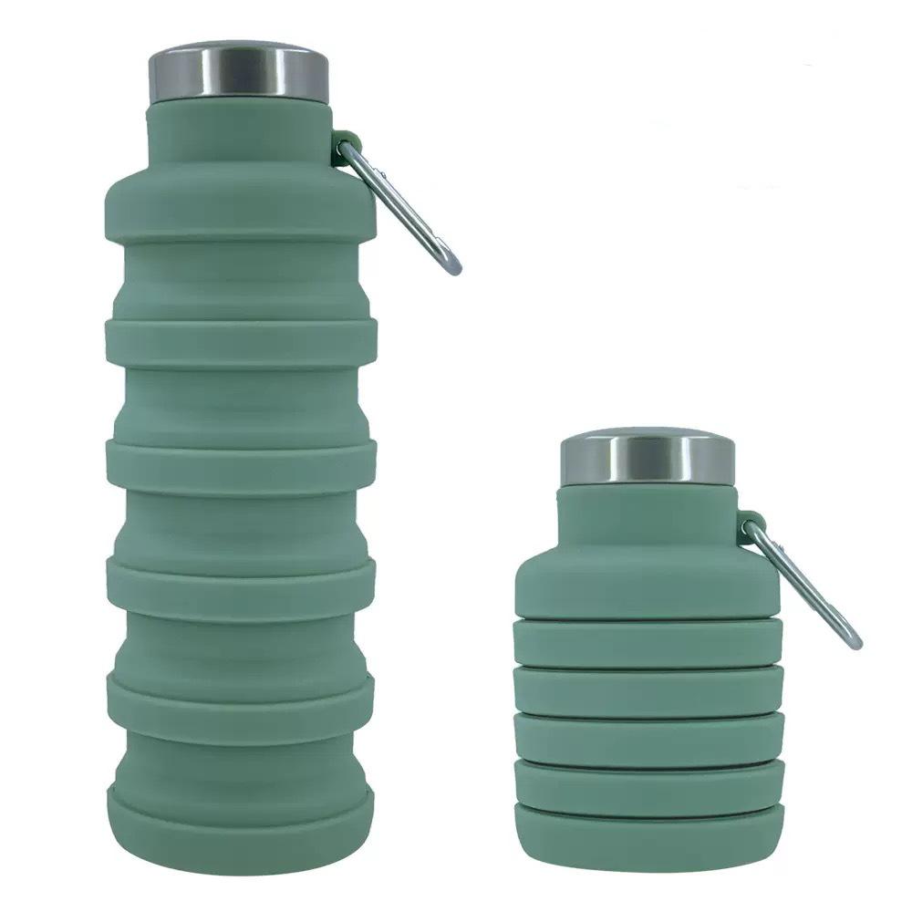 1Pcs Portable Food Grade Silicone Folding Cup 500ml Creative Sports Water Cup Outdoor Telescopic Decompression Water Cup