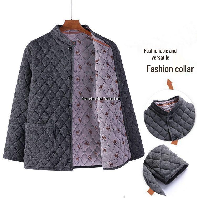 Men's Thickened Cotton Set with Camel Down Padding for Cold Protection: Plush Warm Autumn/Winter Dad's Clothing
