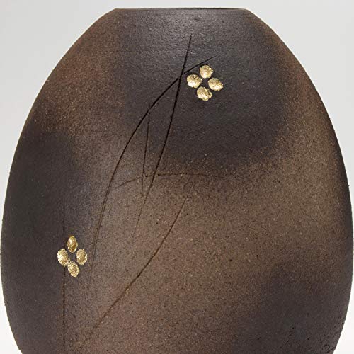 Marui Seito Shigaraki Ware Hechimon Ceramic Vase with Jujube Flower Pattern, Approximately 15.5cm Tall, Made in Japan, Product Number MR-1-5551