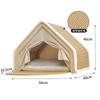 All-Season Cat House with Sisal Scratching Pad Semi-Enclosed Shell Pet Tent Non-Shedding Fleece Sleeping Bag Spacious Cat Villa