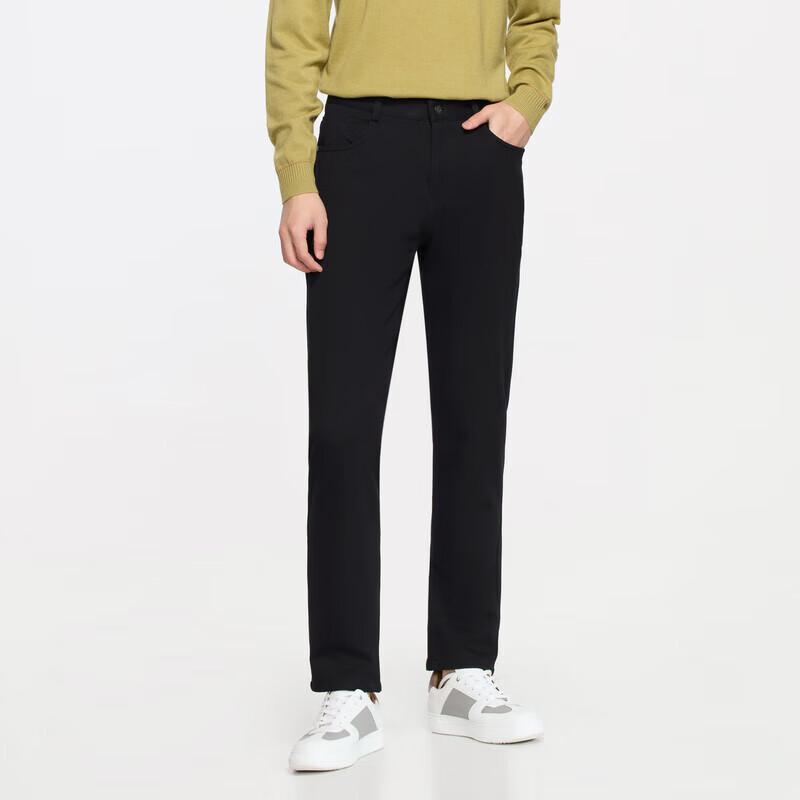 

K-Boxing Men s HQZE3579 Slim-Fit High-Waist Five-Pocket Trousers 31