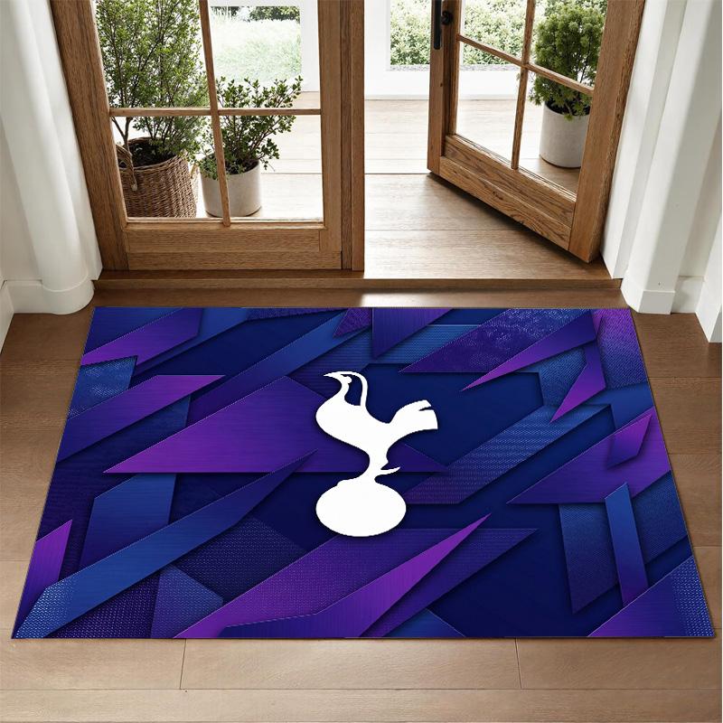 Tottenham Hotspur Design Crystal Velvet Rug Soft Decorative Mat for Bedroom Entrance