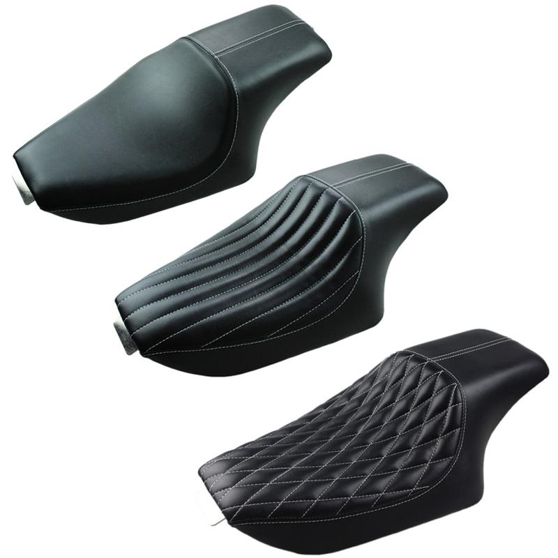Motorcycle Black Leather Two Up Driver Front Rear Passenger Seat For Harley Sportster XL Iron 883 1200 48 Forty-eight 2004-2016