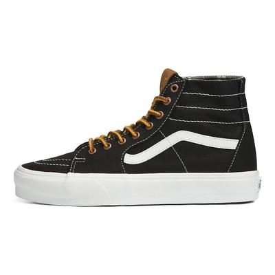 Sk8 Ca Sapatos de Skate de Cano Alto Retrô Unissex Sapatos de Skate Preto Amarelo VN0A7Q62BLK