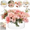 Circular Acrylic Vase Transparent Decorative Vase Flower Arrangement Container  For Living Room