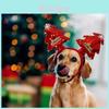 Fofa Faixa de Cabeça de Natal para Pets com Flocos de Neve Adoráveis e Galhadas para Pets Festivos