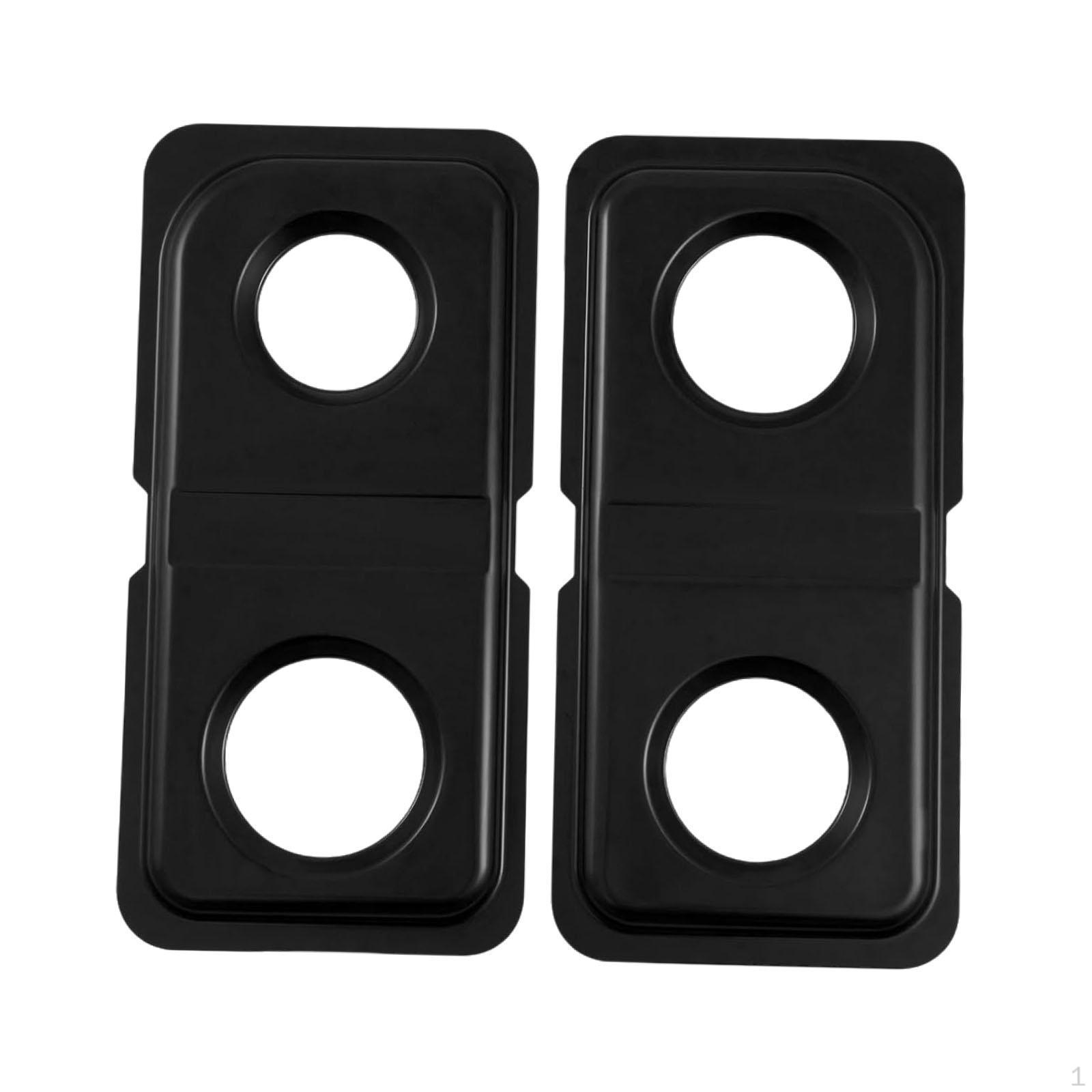 

2 Pieces Drip Pans Replacement 42x20cm Easy Installation Universal Black High Performance Cookware