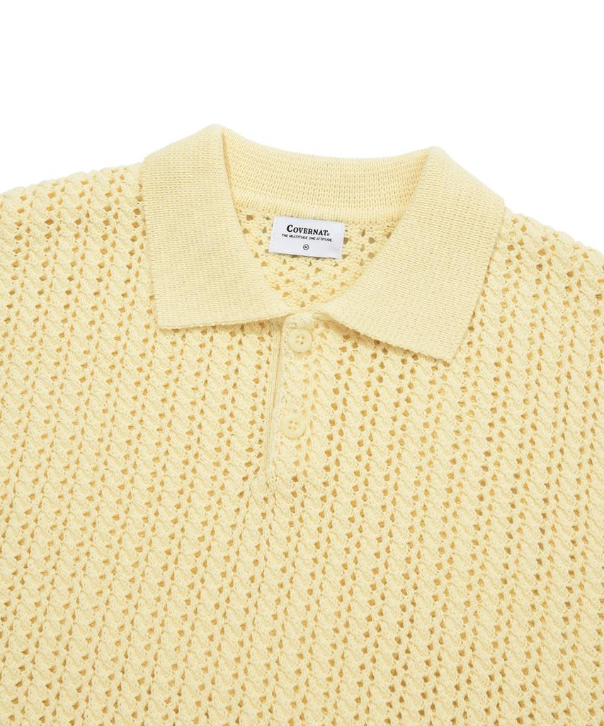 COVERNAT Authentic Crochet Collar Knit Light Yellow