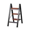 3 Step Ladder, Folding Step Stool with Wide Anti-Slip Pedal and Comfort Handgrip, Lightweight 150 kg Capacity Portable Aluminum Plant Support,
