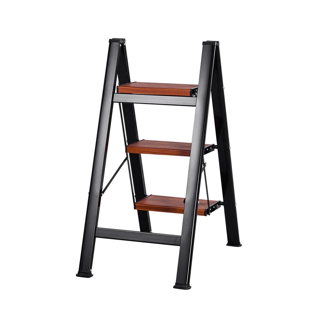 3 Step Ladder, Folding Step Stool with Wide Anti-Slip Pedal and Comfort Handgrip, Lightweight 150 kg Capacity Portable Aluminum Plant Support,