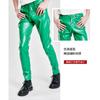 Pantaloni Lunghi Casual da Uomo Elasticizzati Slim Fit Sottili in Vera Pelle PU Monocolore