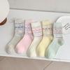 Socks Medium Tube Autumn Cute Bow Stacking Socks Fresh And Sweet Wind Tube Socks