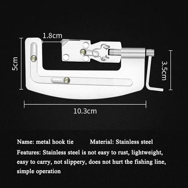 High Quality Semi Automatic Fishing Hooks Line Tier Machine Portable Stainless Steel Fish Hook Line Knotter Tying Binding Stonego Fishing Tool