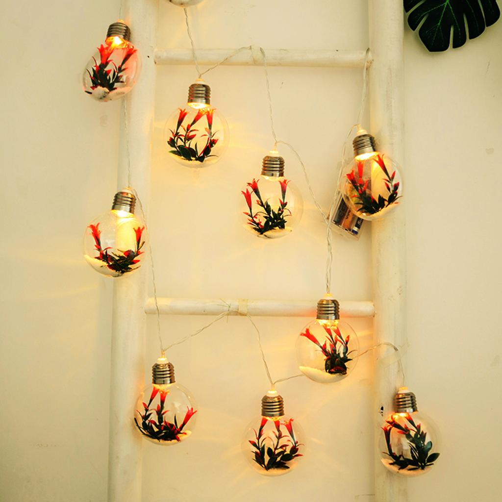 Simulation Flower Lights String Lights Scene Arrangement Bulb Horn Flower Decoration String Lights