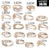 Special For 19-Piece Set Of Diamond-Encrusted Joint Rings, Retro Hollow Star Water Drop Ring Set.