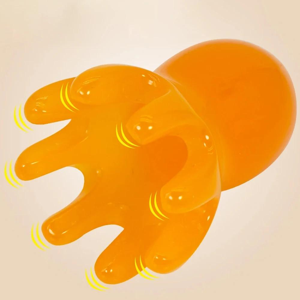 Octopus Head Massager Scalp Scratcher Deep Massage Tools 8 Tentacles Acupressure Gua Sha Manual Body Massage Tool