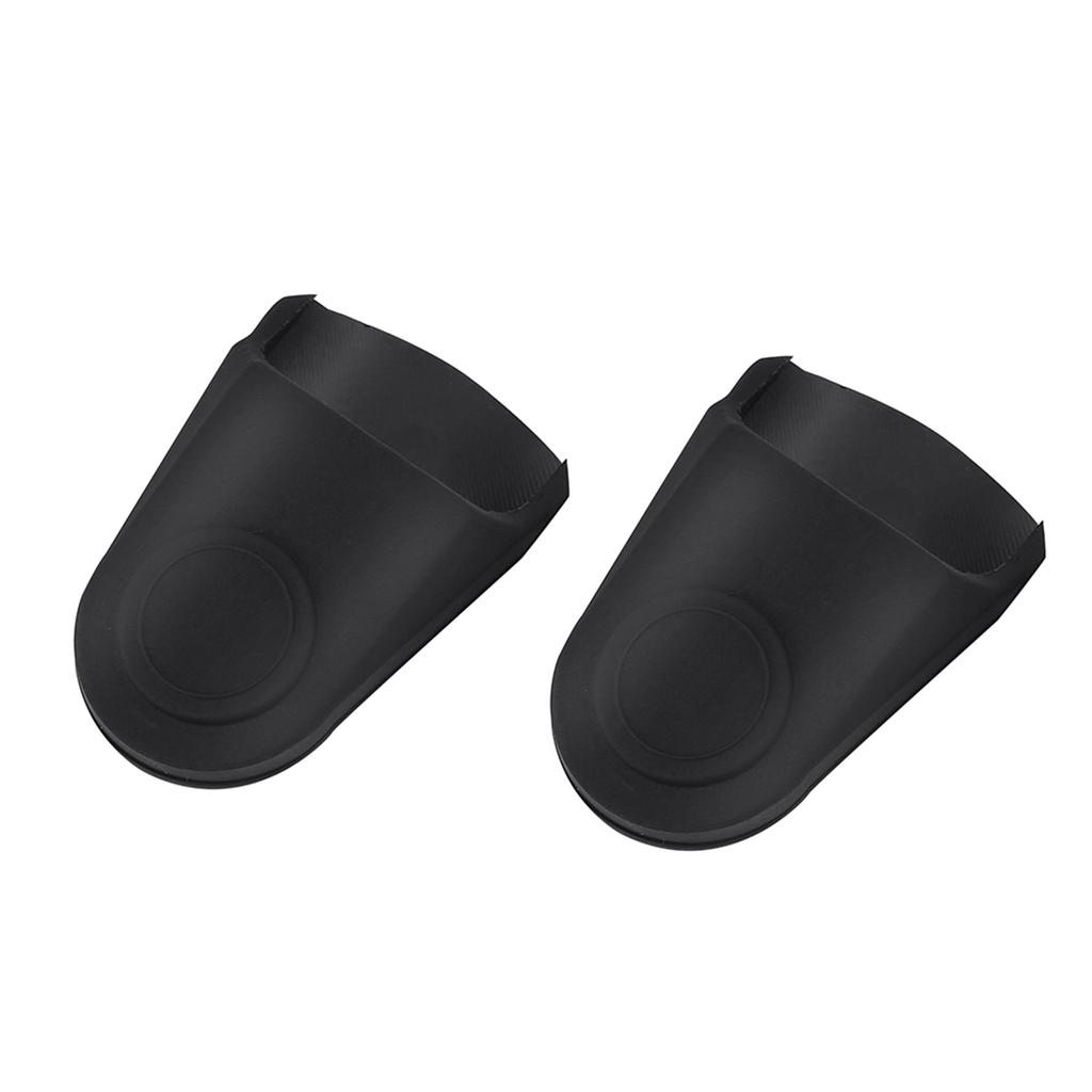 2Pcs Saxophone Clarinet Mouthpiece Protective Rubber Cap Sax Accessories (Black)