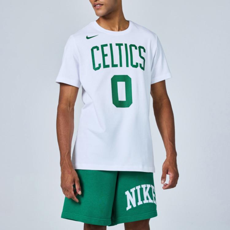 Nike NBA Boston Celtics Jayson Tatum T-shirt White/Green Men Streetwear DR6364-102