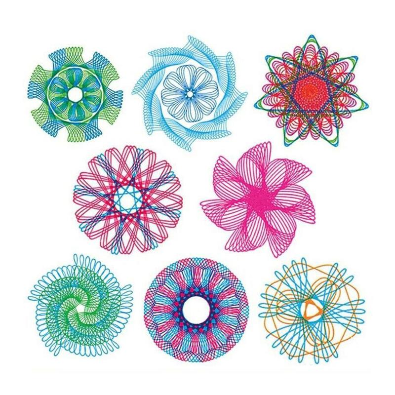 22KS Kreslicí Duté Nástroje Kaleidoskopická Sada Multifunkční Kreslicí Květinové Pravítko Dětská Studentská Sada Pravítek Květinové Křivkové Pravítko