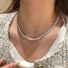 Cross Hot-Selling 316 Stainless Steel Tennis Necklace with Full Zircon, Hip Hop Chain for Trendy Men and Women, Titanium Steel Accessories.