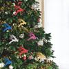 10Pcs Plastic Reindeer Hanging Ornaments Christmas Tree Glitter Elk Decorations Holiday Party Xmas Gifts