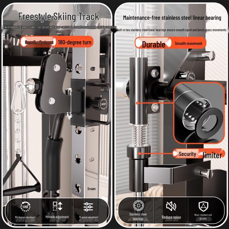 YANBO Multifunctional Squat Rack & Bench with Barbell