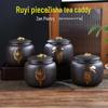 Exquisite Gilded Purple Clay Tea Storage Can - Moisture-Proof Ceramic for White, Black, and Pu'er Tea