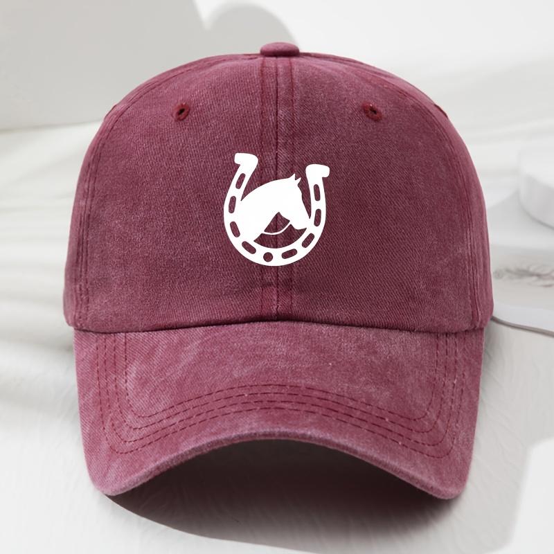 Horseshoe Soft-top Baseball Cap for Men and Women Retro Fashionable Outdoor Hat Adjustable
