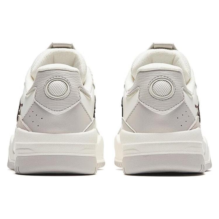 New Anta Wave Shoes Slip Resistant Low Top Skateboard Shoes Women's White Gray 922348003-3