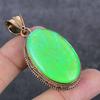 Green Triplet Opal Gemstone Handmade Copper Jewelry Pendant 2.21" t4v41