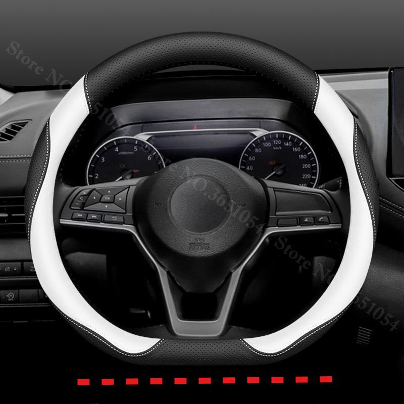 Breathable Napa Leather Car Steering Wheel Cover Non-Slip Car Handle Covers For Nissan Sylphy Qashqai Altima X-Trail Rogue