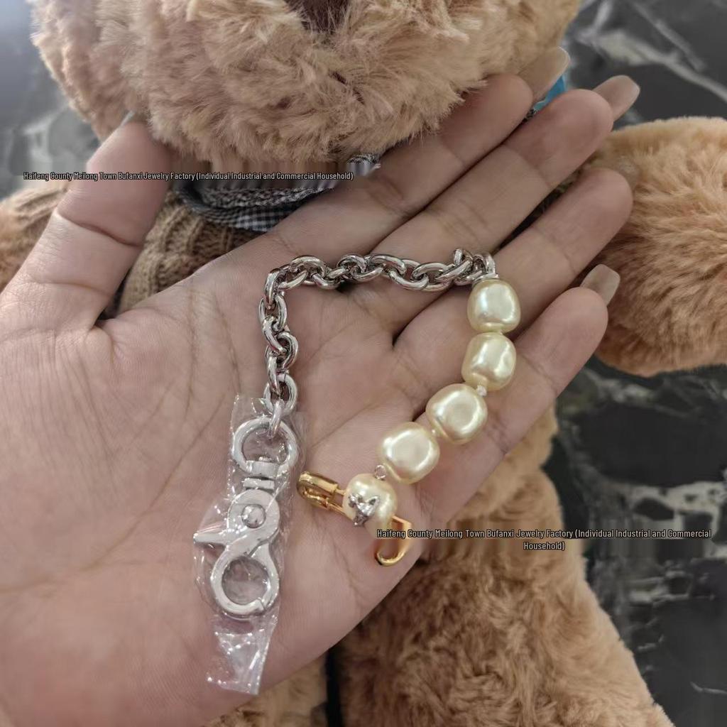 Empress Dowager Cixi Baroque Pearl Necklace & Bracelet Set - Vintage Punk Cuban Chain