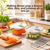 Double Handle Vegetable Chopper Potato Cucumber Slicer  For Onions Potatoes Carrots & Cucumbers