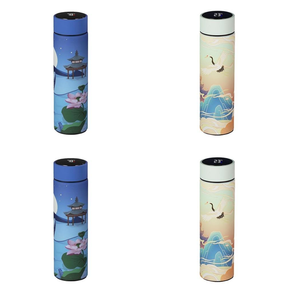 Tasse de voyage isolée en acier inoxydable avec filtre à thé et affichage LED de la température