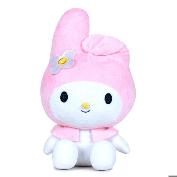 Peluche - sanrio - hello kitty my melody - bianco/rosa - unisex - 0 mesi e più bianco