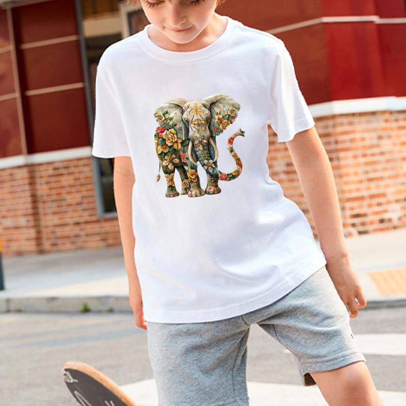 Patch-uri Elefant Htv Pentru Tricou Ușor de Decupat Durabil Autocolante Haine Presă Termică Aplicat Tricou Bricolaj Patch Termoadeziv