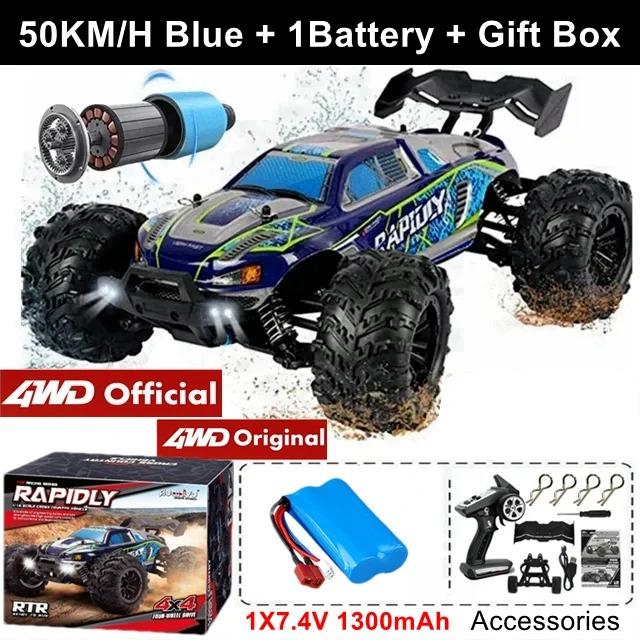 1:16 4WD Brushless RC Car 80KM/H High Speed, Off-Road 4x4 Drift Racing Truck for Adults & Kids